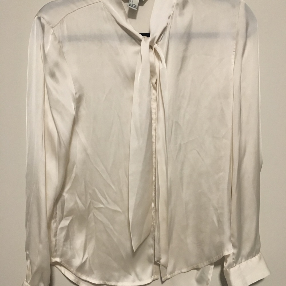 Classic off white silk blouse